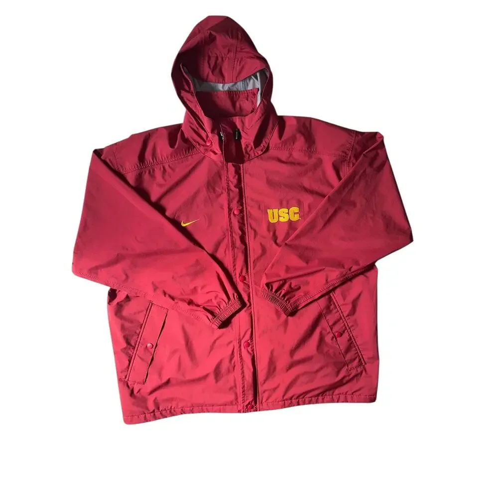 Vtg Nike Team Issued NCAA USC Trojans Warmup Jacket & Wind Pants Dugout Y2K XXL